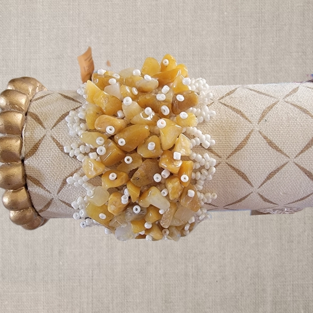 Semi Precious Stone and Bead Bracelet -